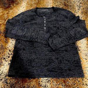 John Varvatos half button black Thermal